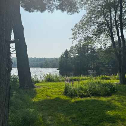Morning light across a New England lake